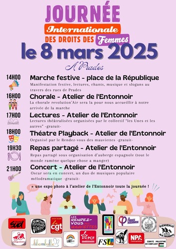 programme de la journée droits des femmes à Prades