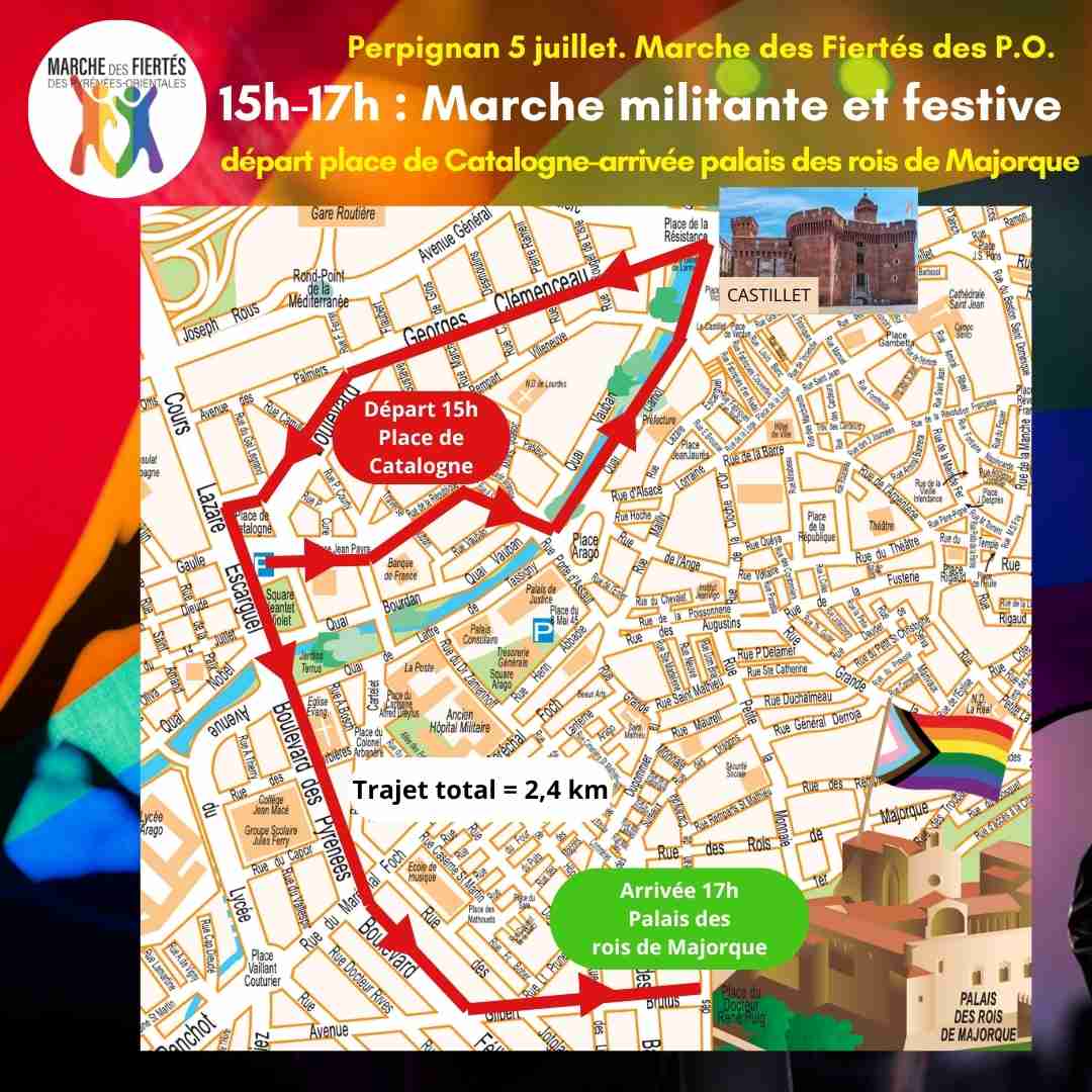 Itinéraire de la marche des Fiertés 2025