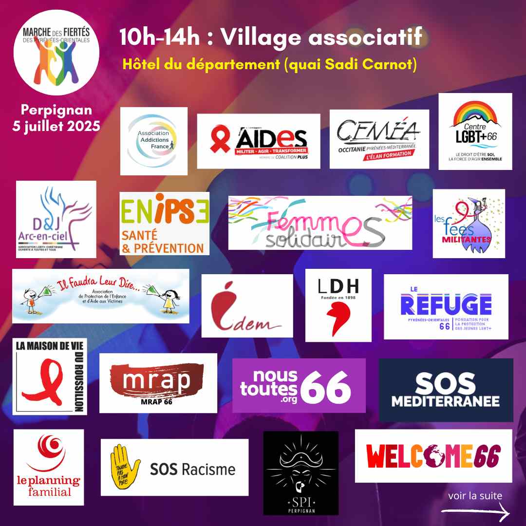 Village de la marche des Fiertés 2025
